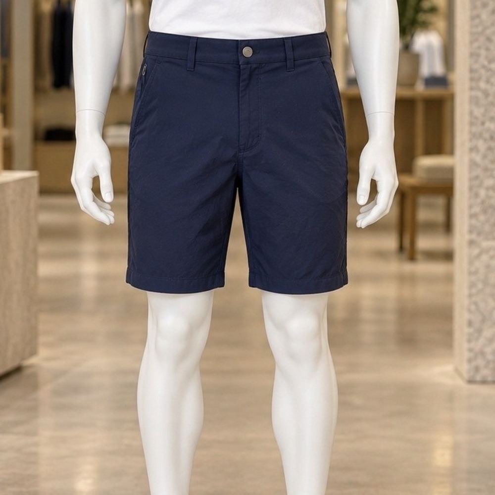 Fabletics Mens Shorts Navy Blue Performance Stretch Chino 36